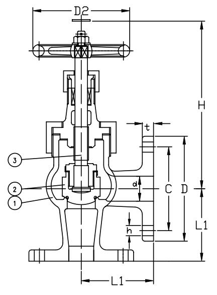 JIS F7324 Marine Ductile Iron Angle Valve